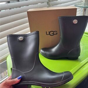 UGG Black Rain Boots